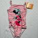 Disney Swim | - Disney Collection Minnie Mouse One Piece Swimsuit | Color: Pink/White | Size: 4g