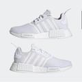 Adidas Shoes | Adidas Nmd R1 Primeblue Cloud White Sneakers Size 8.5 Nwt | Color: White | Size: 8.5