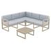AllModern Lane 2 Piece Sectional Seating Group w/ Cushions Plastic in Brown | Outdoor Furniture | Wayfair 13152F7EFCD44E2EA662BC2447029D78