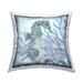 Stupell Industries Blue Coral Seahorse Underwater Printed Throw Pillow Design By Erica Christopher /Polyfill blend | 18 H x 18 W x 7 D in | Wayfair