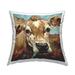 Stupell Industries Close Up Farm Cow Face Printed Throw Pillow Design By Andrea Lavery Polyester/Polyfill blend | 18 H x 18 W x 7 D in | Wayfair