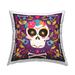 Stupell Industries Floral Day Of Dead Botanicals Printed Throw Pillow Design By ND Art Polyester/Polyfill blend | 18 H x 18 W x 7 D in | Wayfair
