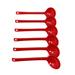 Latitude Run® Eina Melamine Japanese Long Handle Spoons For Ramen, Soup, Hot Pot Eating, Mixing, Stirring 8.25 Inches (6 Spoons) in Red | Wayfair