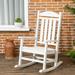 Wildon Home® Outdoor Norene Rocking Plastic Chair in White | 41.75 H x 26.5 W x 34.5 D in | Wayfair 8B8940988C014B16A316BCF0E1ADD2D0