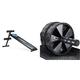 Relaxdays Sit Up Bank klappbar & Amonax Bauchroller, bauchtrainer ab roller, bauchmuskeltrainer ab wheel set, mit Rutschfester, inkl. gut gepolsterter Kniematte/Knieauflage