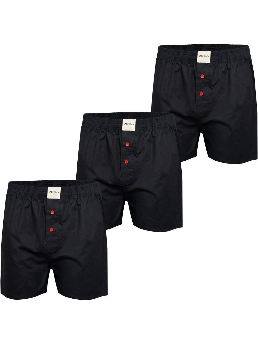 Phil & Co. Berlin Boxer Herren schwarz, L Image
