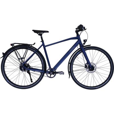 Trekkingrad HAWK BIKES "Trekking Gent Super Deluxe Ocean Blue" Gr. 58, blau, Fahrräder, 58cm, 28 Zoll (71,12cm), für Herren