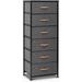 6 Drawers Dresser, Tall Dresser Vertical Storage Tower with Wooden Handle and Wooden Top