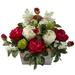 Mixed Floral Arrangement w/White Wash Planter - 17