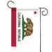 Red and White California State Outdoor Garden Flag 18" x 12.5"