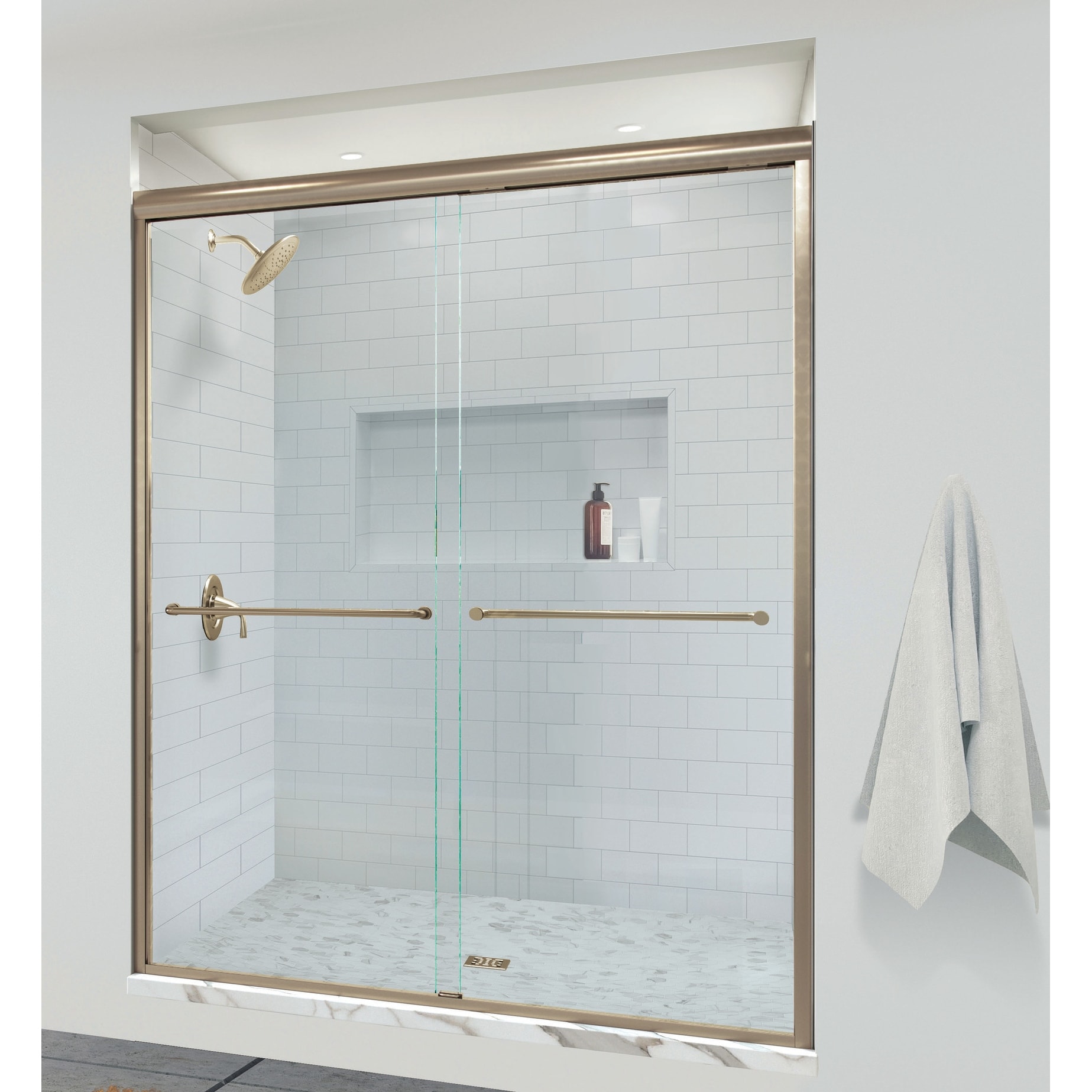 Basco Basco Infinity 70" High x 47" Wide Bypass Semi-Frameless Shower