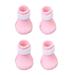 4Pcs Anti Scratch Boots Silicone Cat Shoes Boots Rubber Safety Scratch Gloves paw of cat for Home Shaving Pink