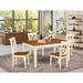 East West Furniture Dining Table Set - A Rectangle Dinner Table and Dining Chairs, Buttermilk & Cherry(Pieces Option)
