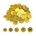 100 Pcs 5 50 100 Double Sided Jde Piara Coins Marker Math Learning 2.5-3.7cm gold