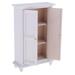 Modern Dollhouse Furniture - 1/12 Scale White Armoire Cupboard Cabinet for Dolls House Bedroom Lifes Scenes Decor