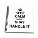 3dRose Keep Calm and Let Shay Handle it - funny personal name - Mini Notepad 4 by 4-inch