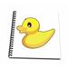 3dRose Cute Kawaii Rubber Duck Ducky Duckie Cartoon - Mini Notepad 4 by 4-inch