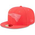 Men's New Era Red England Patriots Color Pack Brights 59FIFTY Fitted Hat