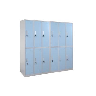 Mendler Schließfach Boston T829, Schließfachschrank Wertfachschrank Spind, Metall 12 Fächer ~ blau Image