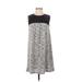 THML Casual Dress - A-Line: Black Marled Dresses - Women's Size Small