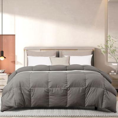 Beautyrest Feather Down Comforter, Full / Queen, Gray