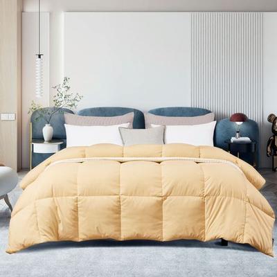 Beautyrest Feather Down Comforter, Twin, Light Gold