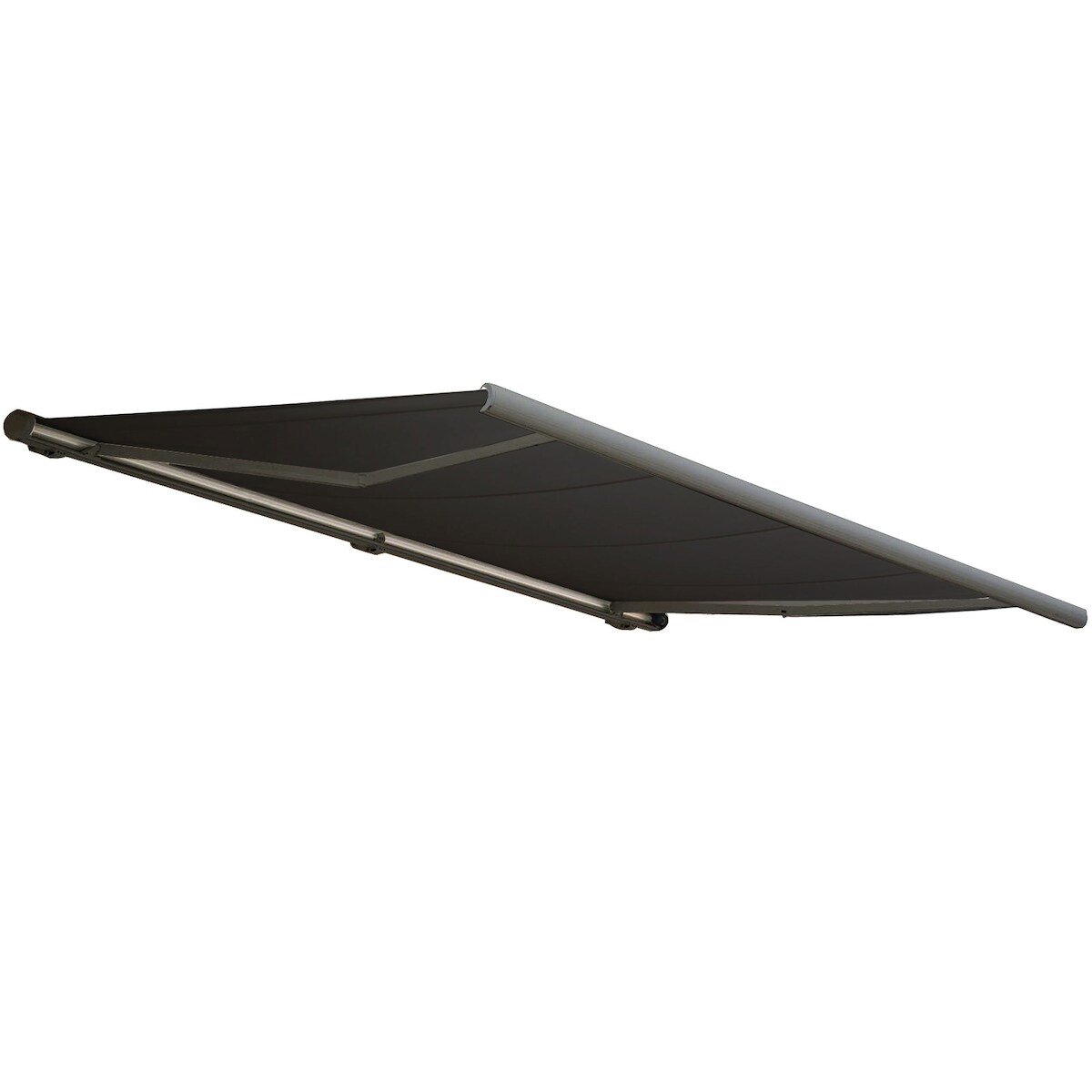 Mendler Elektrische Kassettenmarkise T124, Markise Vollkassette 5x3m ~ Polyester anthrazit, Rahmen grau Image