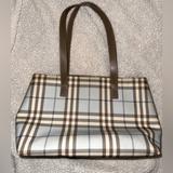 Burberry Bags | Authentic Burberry Coated Canvas Tote- Light Blue | Color: Blue/Cream | Size: Os