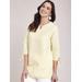 Blair Women's Tie Three-Quarter Sleeve Tunic - Yellow - 2XL - Womens