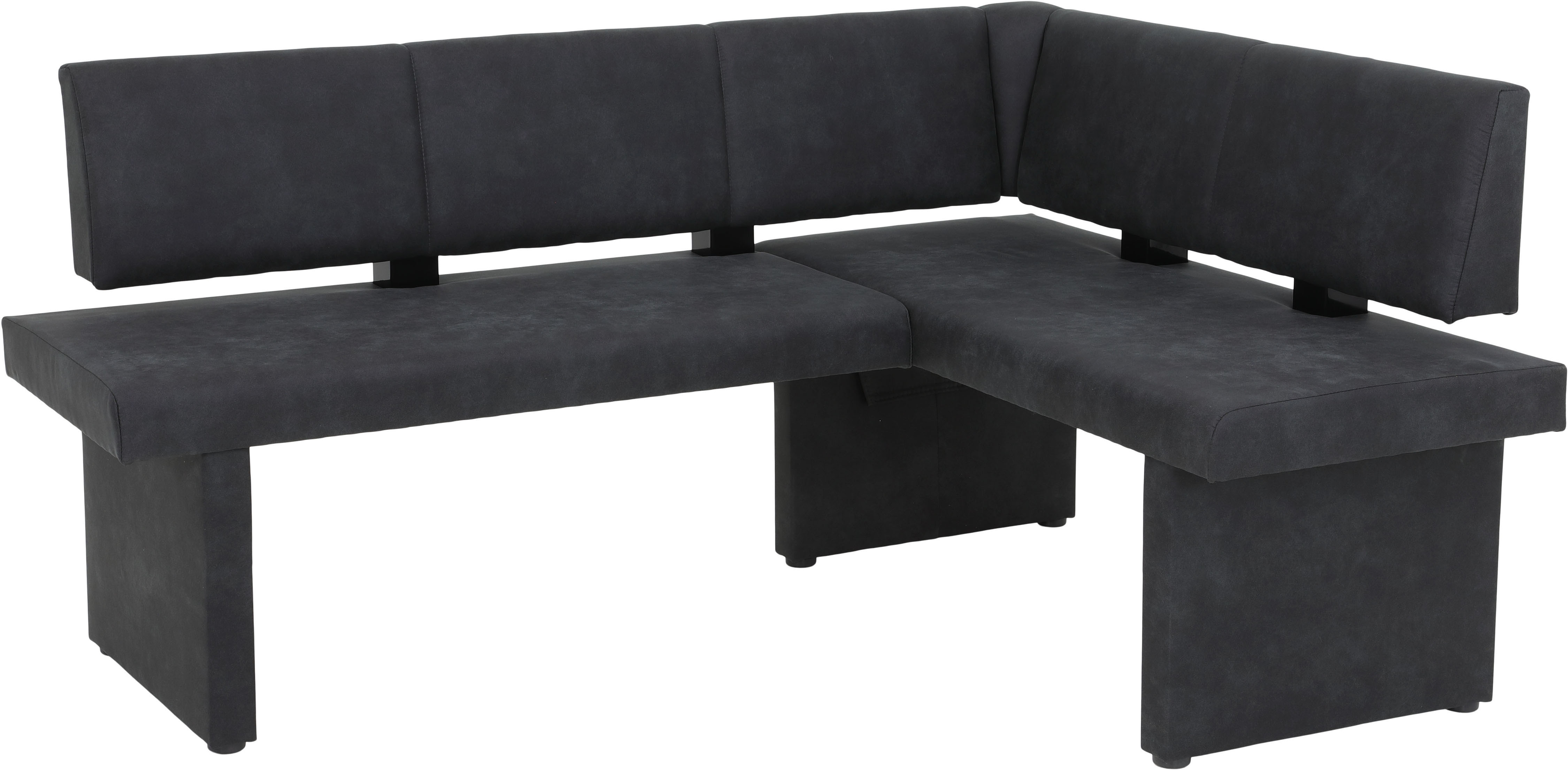 Eckbank HELA "PIA", schwarz (vintage anthrazit, vintage anthrazit), B:168cm H:86cm T:56cm, Sitzbänke, Eckbank, Langer Schenkel links und rechts montierbar
