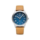 Bia Suffragette Watches Blue Dial Tan Strap Steel One Size B1004