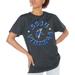 Women's Gameday Couture Charcoal Elizabeth City State University Vikings Victory Lap Leopard Standard Fit T-Shirt