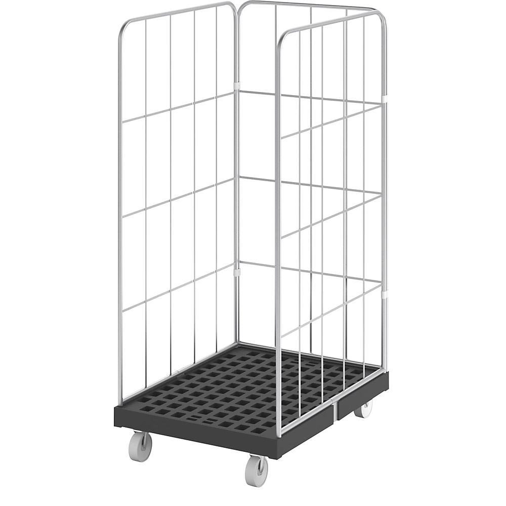 Roll-conteneur à grillage latéral eurokraft basic