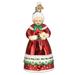 Mrs Claus Pouring Tea Christmas Holiday Ornament Blown Glass - Multi
