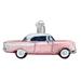 Old World Christmas Classic Car Pink Sedan Holiday Ornament Blown Glass - Pink White