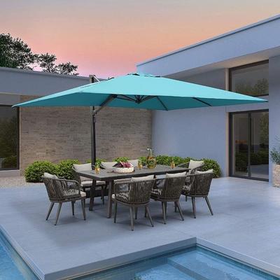 PURPLE LEAF Sturdy Heavy-duty Patio Cantilever Offset Umbrella with 360-degree Rotation