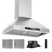 IKTCH 30 inch Vent Wall Mount Range Hood - Powerful 900 CFM Stainless Steel Chimney Vent for Clean Air and Modern Style - 30''