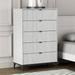 GALANO Zaffy 5-Drawer Dusty Gray Oak Chest of Drawers 46.4 in. x 30.7 in. x 15.6 in.