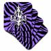 Funky purple zebra print with chic white chandelier set of 8 Coasters - Soft cst-26427-2