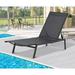 Jiaiun Patio Aluminum Chaise Lounge Chair for Outdoor with Mesh Seat 5-Position Adjustable Pool Lounge Chair High Back Outdoor Lounge Chair for Patio Deck Yard Pool Black