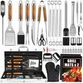 BBQ Grill Accessories Set 38Pcs Stainless Steel Grill Tools Grilling Accessories with Aluminum Case for Camping/Backyard Barbecue