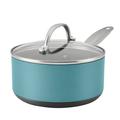 Anolon Achieve Hard Anodized Nonstick Sauce Pan w/ Lid, 2 Quart, Teal Non Stick/Hard-Anodized Aluminum in Blue/Gray/Green | Wayfair 85119