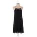 LoveRiche Casual Dress - A-Line: Black Solid Dresses - Women's Size Small