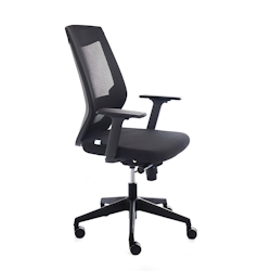 ROCADA 908-4 Bürodrehstuhl, schwarze Netzrückenlehne Sitzpolsterung, schwarz Image