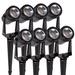 Trademark Global Pure Garden 8 Low Voltage Corded LED Landscape Lights - Outdoor Weather - Resistant Aluminium/ in Black/Gray/White | Wayfair