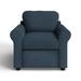 Armchair - Birch Lane™ Warrington Upholstered Armchair Sustain®/Fabric in Blue/Navy | 37 H x 38 W x 37 D in | Wayfair