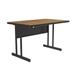 Inbox Zero High-Pressure Office Work Station Desk Wood/Metal in Brown/Gray | 29" H x 60" W x 30" D | Wayfair 247F97B4B7C841229A6DE3EAF37840E9