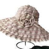 Women Super Wide Brim Sun Hat UPF50+ Waterproof Bucket Hat for Fishing Hiking Camping(M-58cm Khaki)