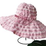 Sun Hat for Women Waterproof Wide Brim Bucket Hat Foldable Boonie Hat for Fishing Hiking Garden Safari Beach(M-58cm Pink)