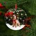 The Holiday Aisle® Wheaten Terrier Ornament, Dog Ornaments For Christmas Tree, Gift For Wheaten Terrier Lover /Porcelain in Brown/Red/White | Wayfair